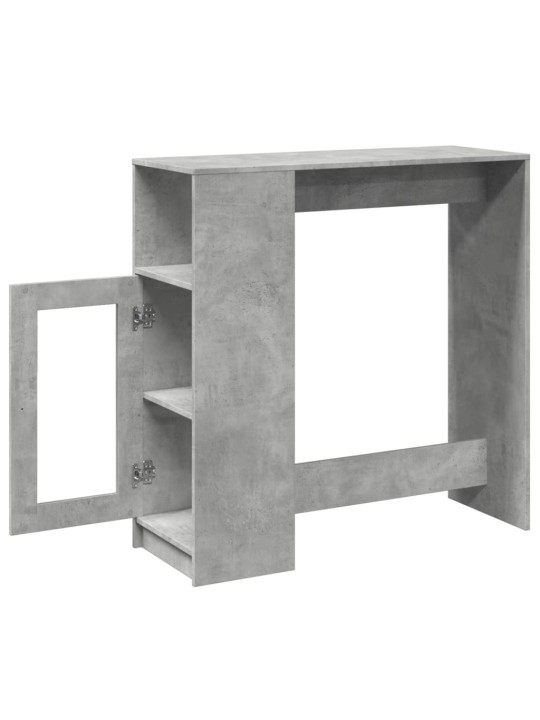 Barový stůl s regály betonově šedý 101 x 40 x 103,5 cm kompozit