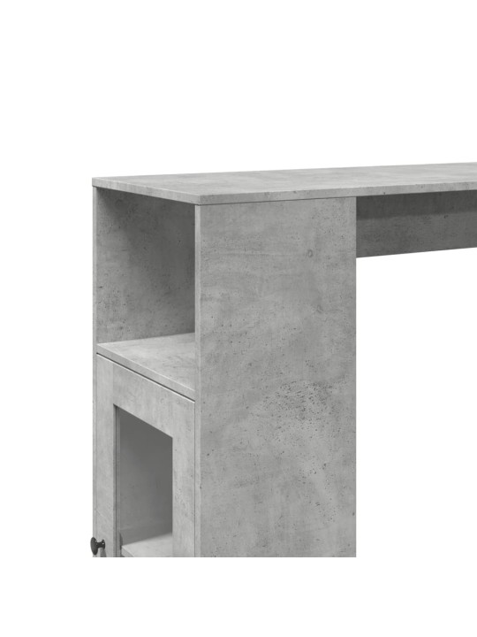 Barový stůl s regály betonově šedý 101 x 40 x 103,5 cm kompozit
