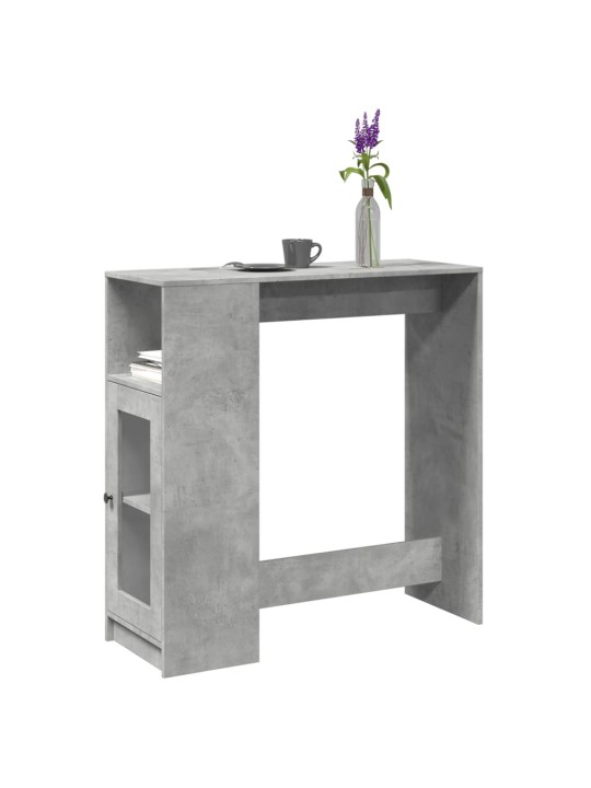 Barový stůl s regály betonově šedý 101 x 40 x 103,5 cm kompozit