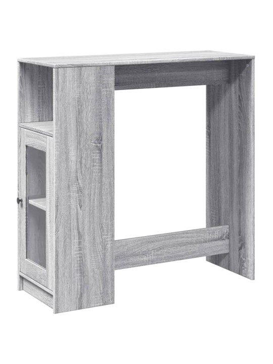 Barový stůl s regály šedý sonoma 101 x 40 x 103,5 cm kompozit