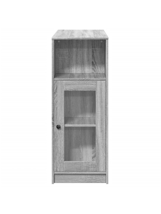 Barový stůl s regály šedý sonoma 101 x 40 x 103,5 cm kompozit