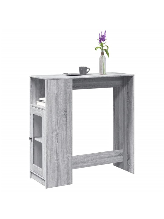 Barový stůl s regály šedý sonoma 101 x 40 x 103,5 cm kompozit