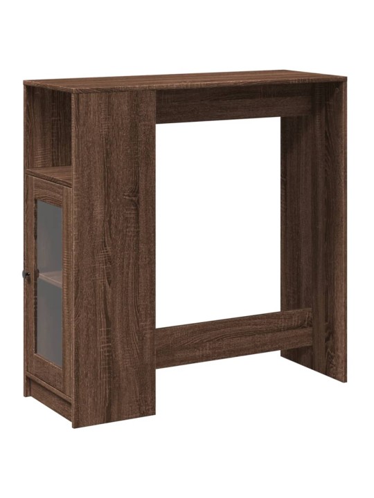 Barový stůl s regály hnědý dub 101 x 40 x 103,5 cm kompozit