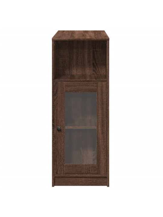 Barový stůl s regály hnědý dub 101 x 40 x 103,5 cm kompozit