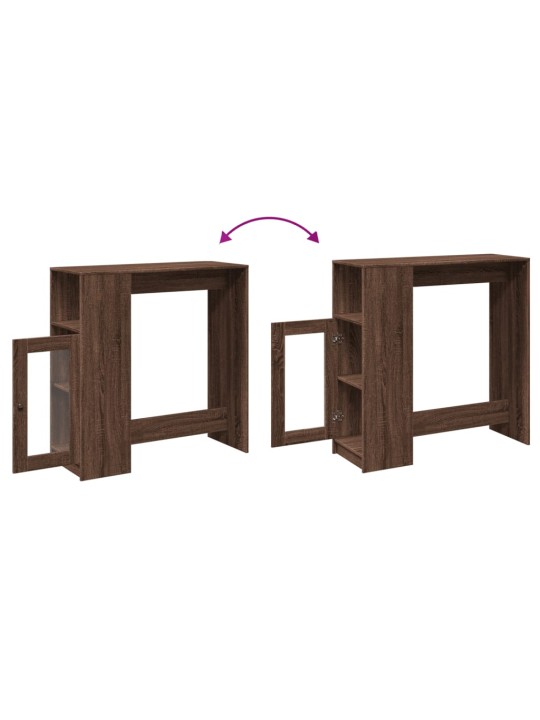 Barový stůl s regály hnědý dub 101 x 40 x 103,5 cm kompozit
