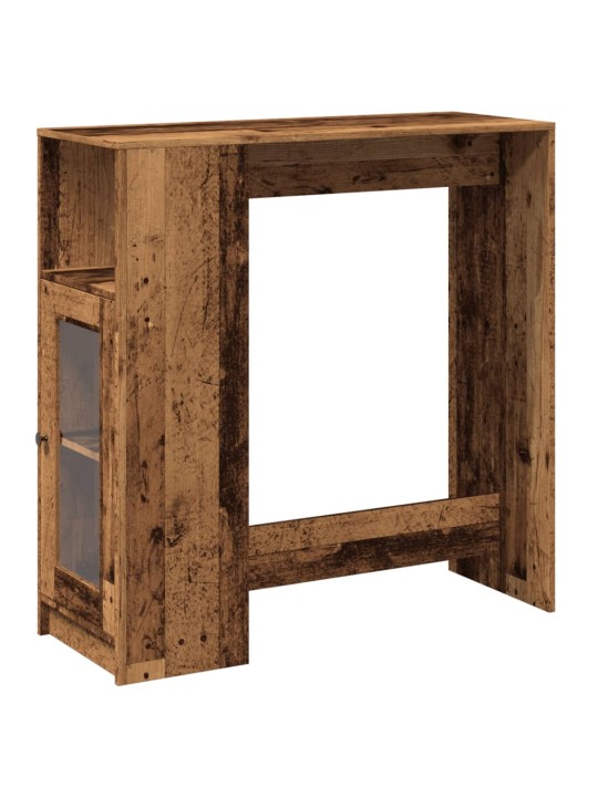 Barový stůl s regály old wood 101x40x103,5 cm kompozitní dřevo