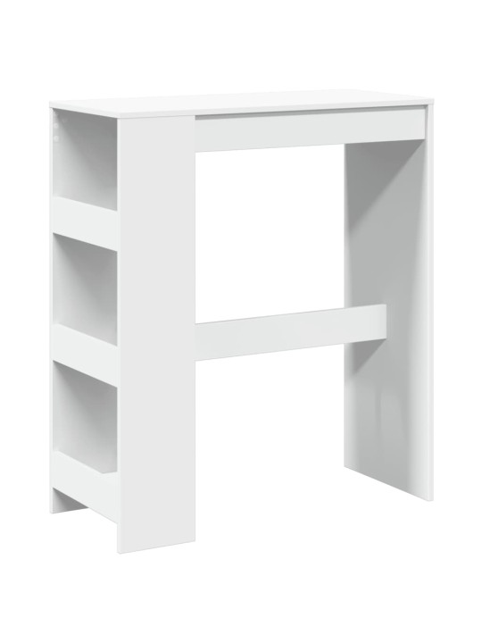 Barový stůl s regály bílý 90 x 40 x 103,5 cm kompozitní dřevo