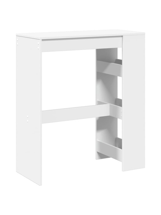 Barový stůl s regály bílý 90 x 40 x 103,5 cm kompozitní dřevo