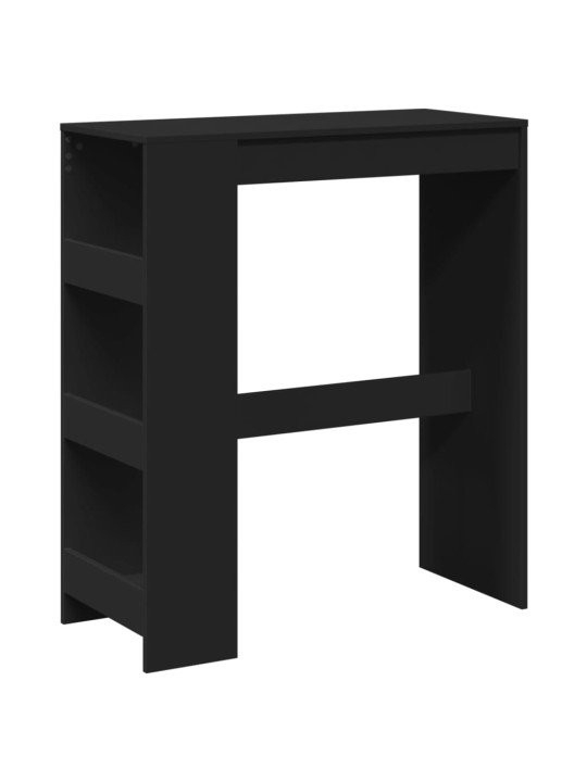 Barový stůl s regály černý 90 x 40 x 103,5 cm kompozitní dřevo