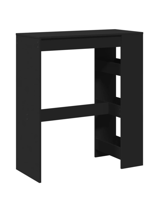 Barový stůl s regály černý 90 x 40 x 103,5 cm kompozitní dřevo