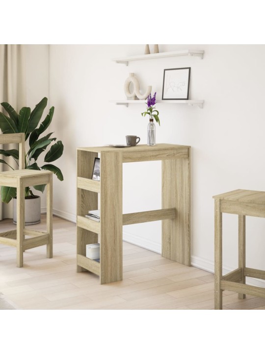 Barový stůl s regály dub sonoma 90 x 40 x 103,5 cm kompozit