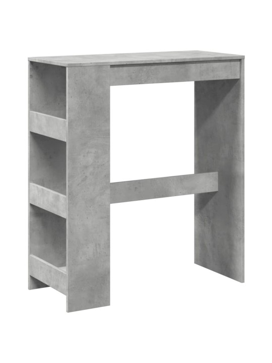 Barový stůl s regály betonově šedý 90 x 40 x 103,5 cm kompozit