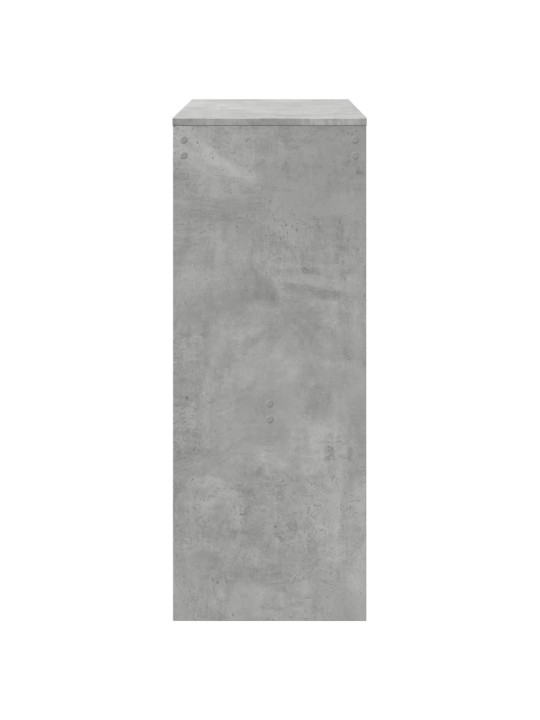 Barový stůl s regály betonově šedý 90 x 40 x 103,5 cm kompozit