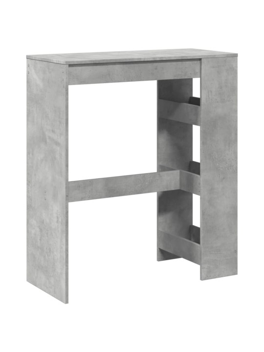 Barový stůl s regály betonově šedý 90 x 40 x 103,5 cm kompozit