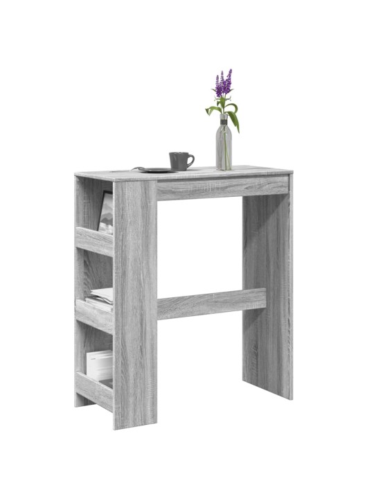 Barový stůl s regály šedý sonoma 90 x 40 x 103,5 cm kompozit