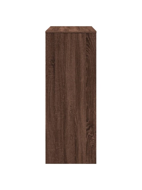 Barový stůl s regály hnědý dub 90 x 40 x 103,5 cm kompozit
