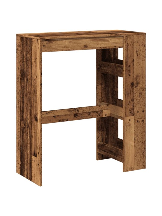 Barový stůl s regály old wood 90x40x103,5 cm kompozitní dřevo