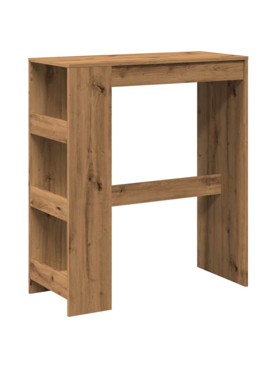 Barový stůl s regály dub artisan 90 x 40 x 103,5 cm kompozit