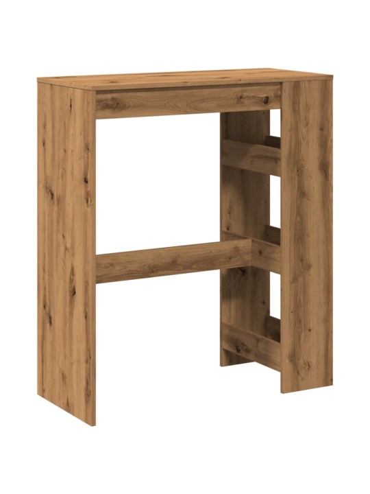 Barový stůl s regály dub artisan 90 x 40 x 103,5 cm kompozit