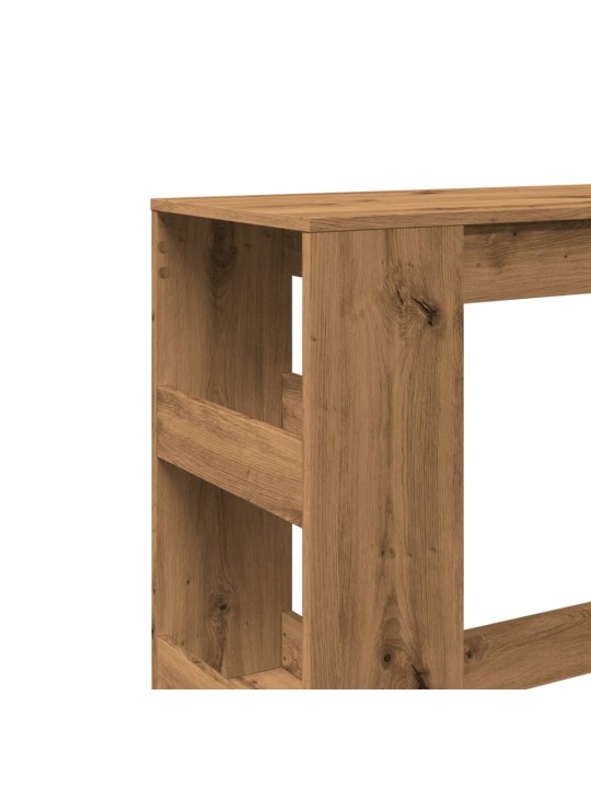 Barový stůl s regály dub artisan 90 x 40 x 103,5 cm kompozit