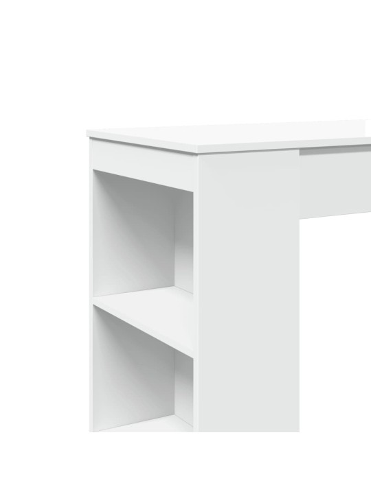 Barový stůl s regály bílý 95 x 47 x 103,5 cm kompozitní dřevo