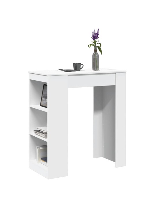 Barový stůl s regály bílý 95 x 47 x 103,5 cm kompozitní dřevo