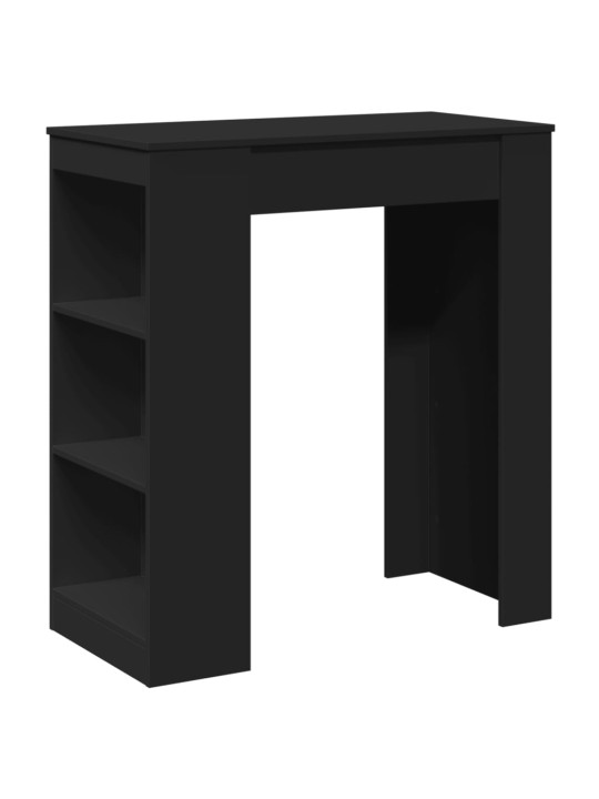 Barový stůl s regály černý 95 x 47 x 103,5 cm kompozitní dřevo
