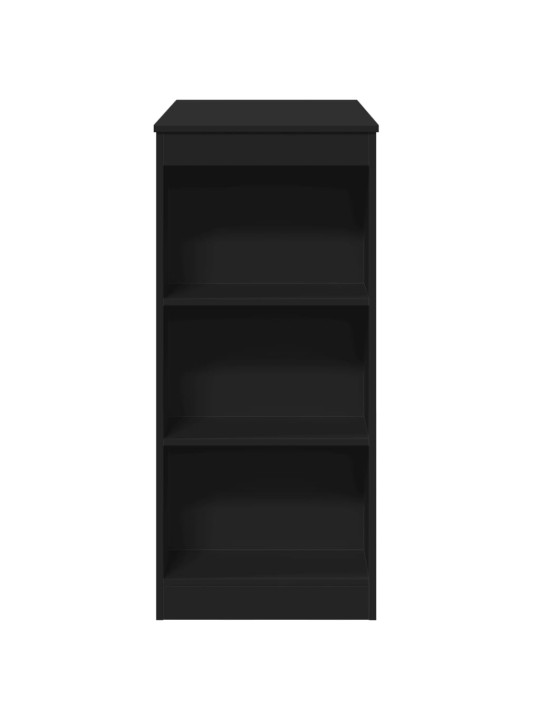 Barový stůl s regály černý 95 x 47 x 103,5 cm kompozitní dřevo