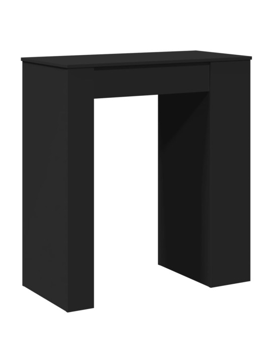 Barový stůl s regály černý 95 x 47 x 103,5 cm kompozitní dřevo