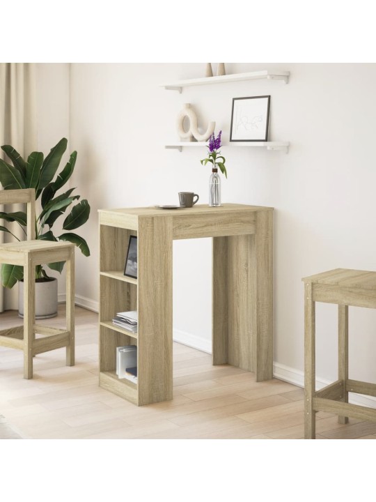 Barový stůl s regály dub sonoma 95 x 47 x 103,5 cm kompozit