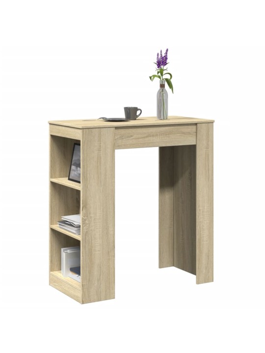 Barový stůl s regály dub sonoma 95 x 47 x 103,5 cm kompozit
