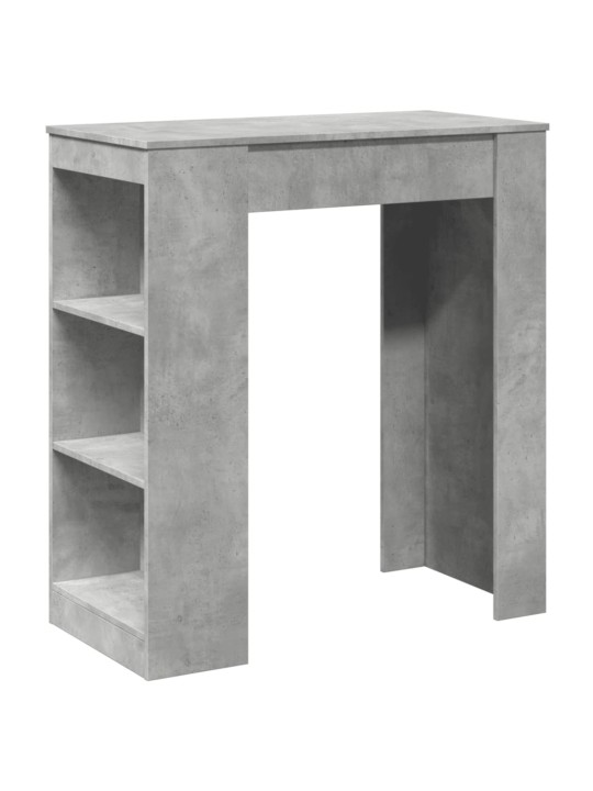 Barový stůl s regály betonově šedý 95 x 47 x 103,5 cm kompozit