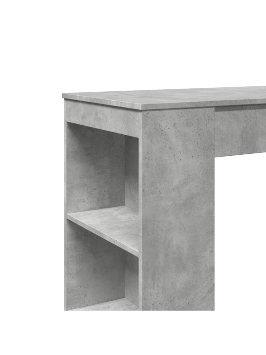 Barový stůl s regály betonově šedý 95 x 47 x 103,5 cm kompozit