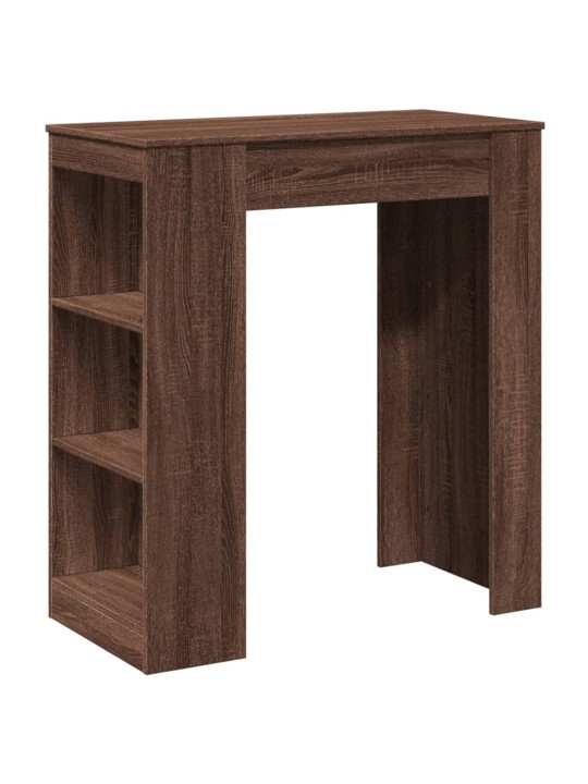 Barový stůl s regály hnědý dub 95 x 47 x 103,5 cm kompozit