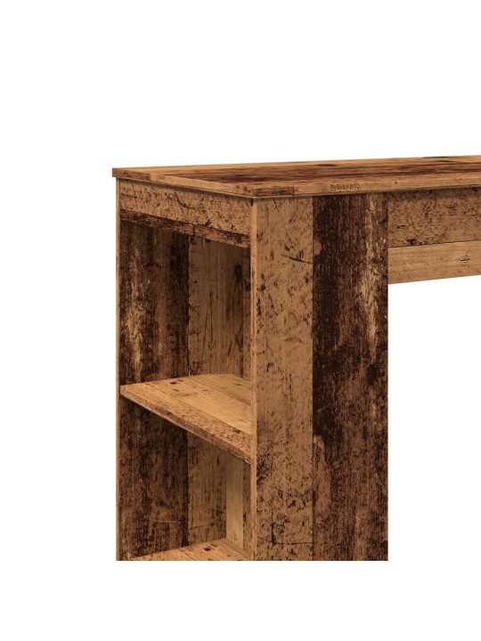Barový stůl s regály old wood 95x47x103,5 cm kompozitní dřevo