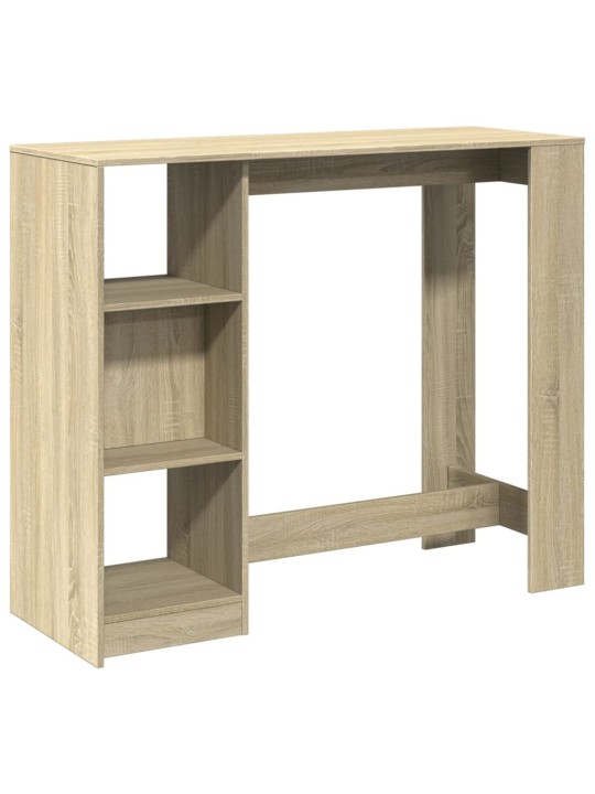 Barový stůl s policí dub sonoma 124 x 46 x 103,5 cm kompozit