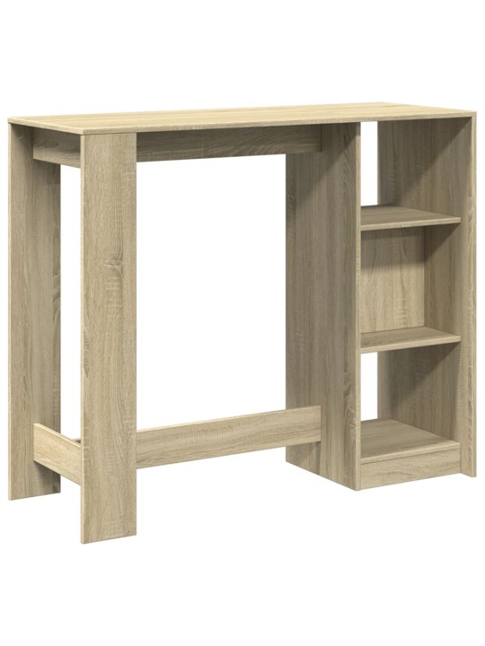 Barový stůl s policí dub sonoma 124 x 46 x 103,5 cm kompozit