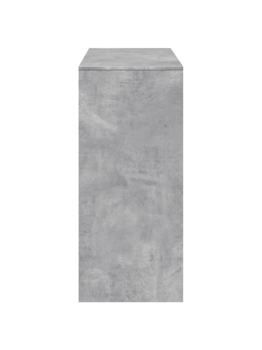 Barový stůl s policí betonově šedý 124 x 46 x 103,5 cm kompozit