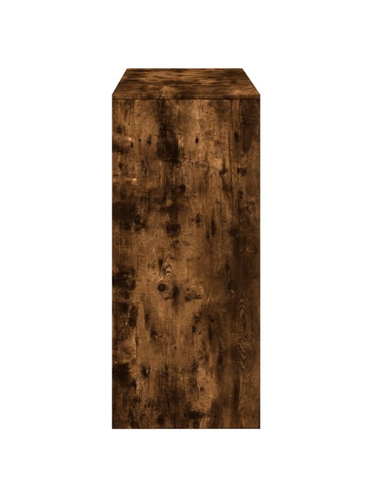 Barový stůl s policí kouřový dub 124 x 46 x 103,5 cm kompozit