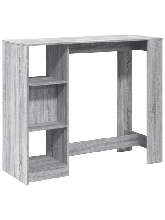 Barový stůl s policí šedý sonoma 124 x 46 x 103,5 cm kompozit