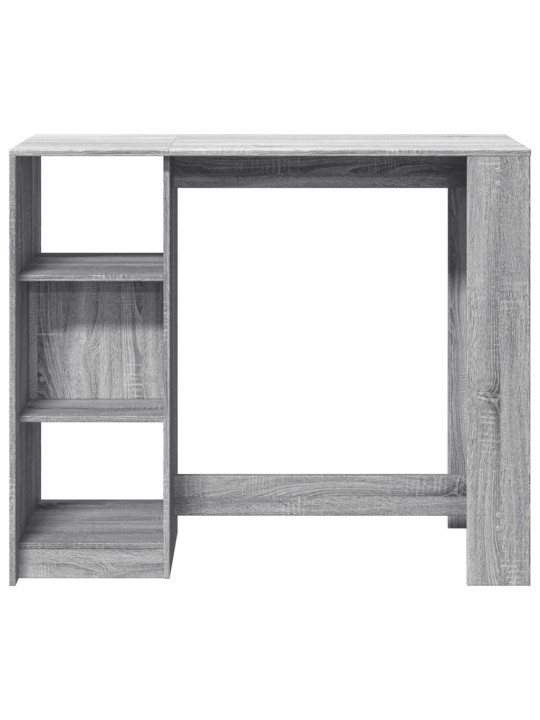 Barový stůl s policí šedý sonoma 124 x 46 x 103,5 cm kompozit