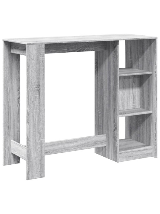 Barový stůl s policí šedý sonoma 124 x 46 x 103,5 cm kompozit