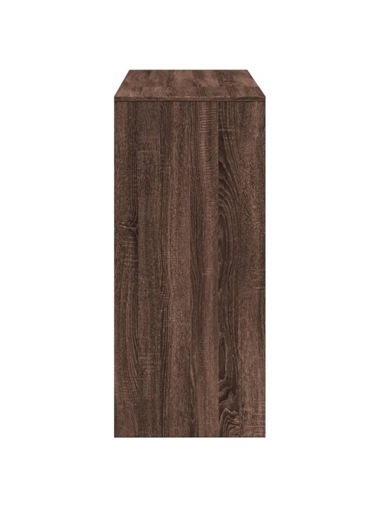 Barový stůl s policí hnědý dub 124 x 46 x 103,5 cm kompozit