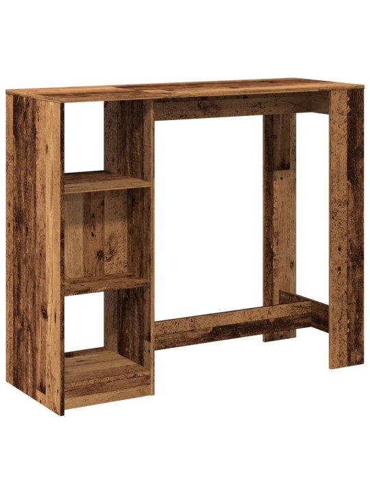 Barový stůl s policí old wood 124x46x103,5 cm kompozitní dřevo