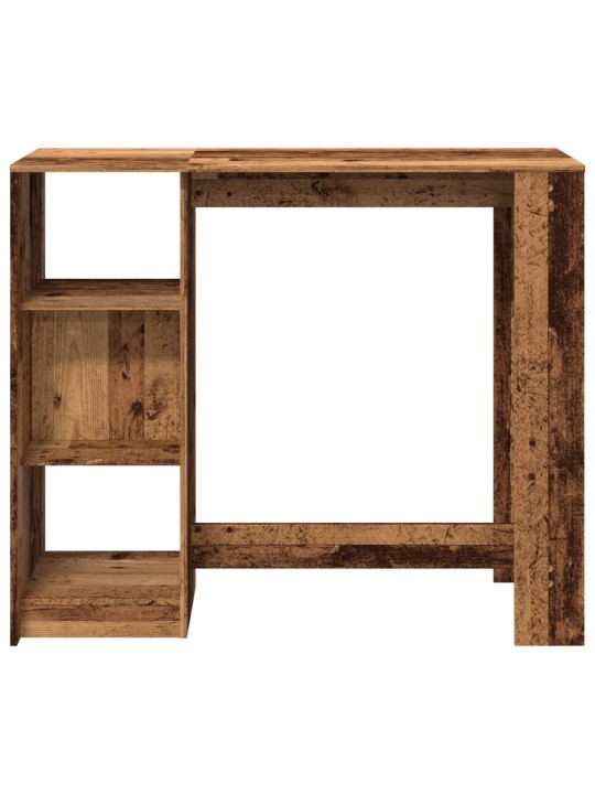 Barový stůl s policí old wood 124x46x103,5 cm kompozitní dřevo