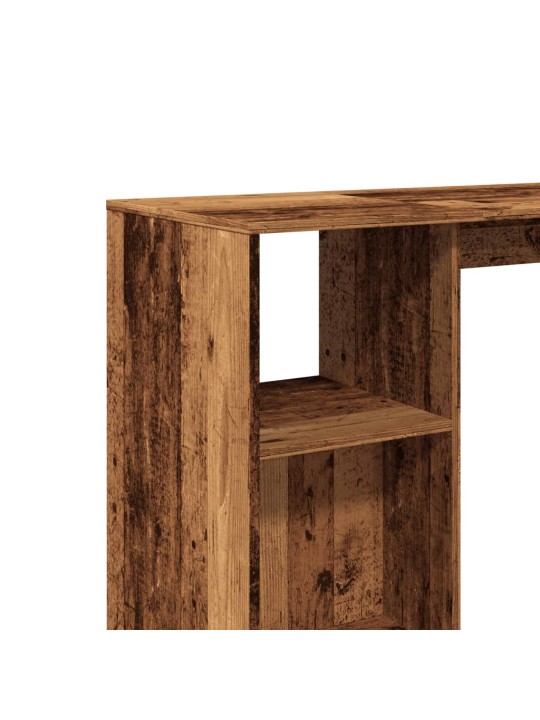 Barový stůl s policí old wood 124x46x103,5 cm kompozitní dřevo