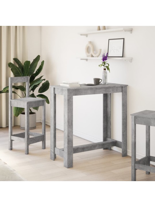 Barový stůl betonově šedý 102 x 50 x 103,5 cm kompozitní dřevo