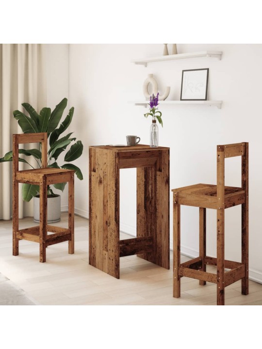 Barový stůl old wood 51 x 50 x 103,5 cm kompozitní dřevo