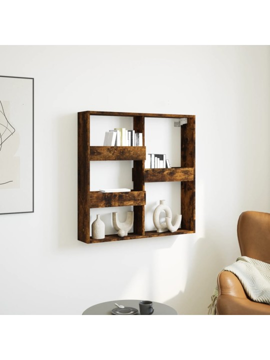 Nástěnná skříňka kouřový dub 80 x 15 x 80 cm kompozitní dřevo