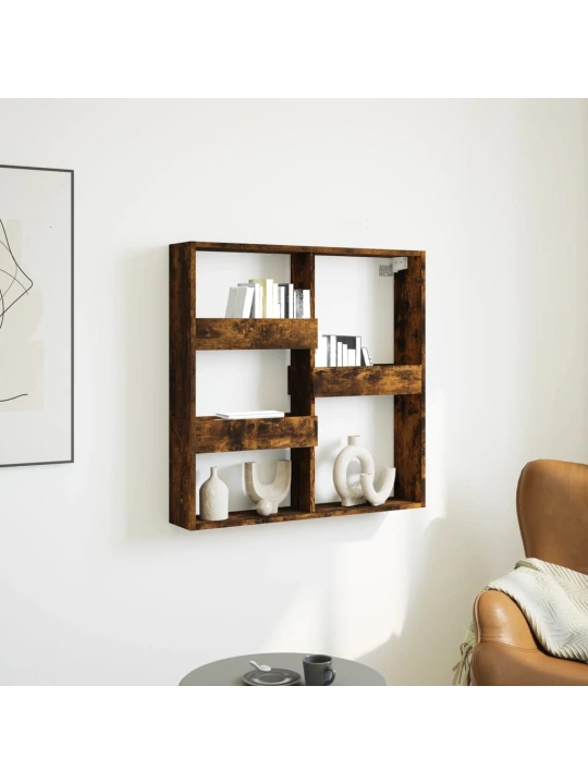 Nástěnná skříňka kouřový dub 80 x 15 x 80 cm kompozitní dřevo